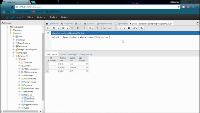 PostgreSQL Tutorial In Hindi | Operators AND, OR and NOT (Part-14) смотреть онлайн
