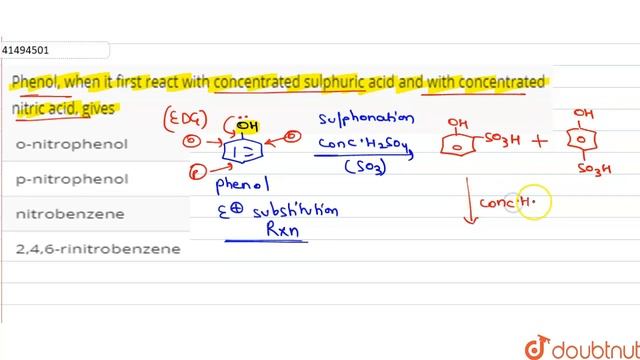 Phenol, when it first react with concentrated sulphuric acid and with concentrated смотреть онлайн
