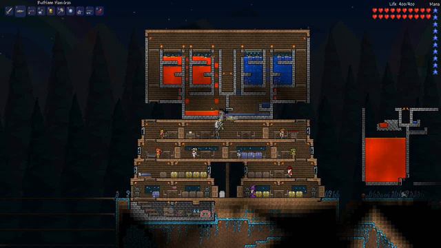 Terraria 1.1: Infinite Obsidian Generator with Pumps смотреть онлайн