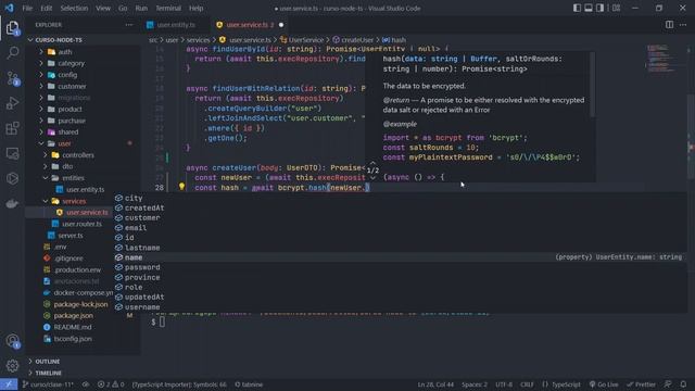 Password Hashing y Query Builders | NodeJS & TypeScript - #11 P1 смотреть онлайн