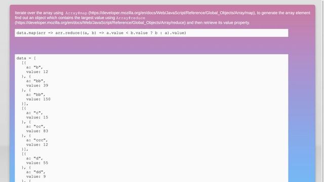 Get max values from each array of objects смотреть онлайн