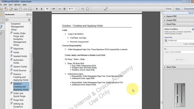 R12 Oracle Apps Order Management OM- Holds and Blanket Sales Agreement смотреть онлайн