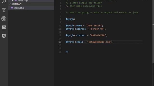 Returning Simple JSON data in PHP || Simple API In Core PHP смотреть онлайн