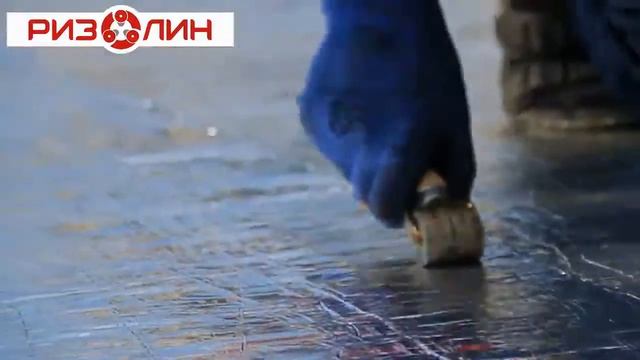 Укладка Ризолин ФСа на плоскую кровлю