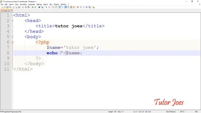 Variable Declaration In PHP Tamil смотреть онлайн