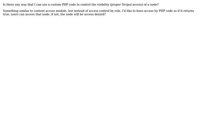 Drupal: PHP based node access control смотреть онлайн