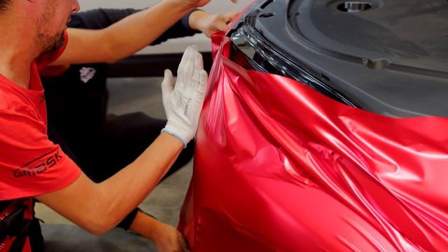 Как красный матовый хром преобразил этот электромобиль BYD смотреть онлайн