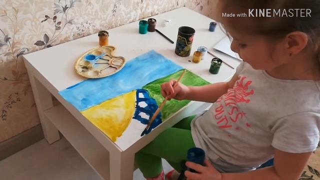 Рисование с детьми . Учимся рисовать пейзаж. смотреть онлайн
