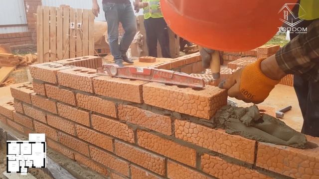 Проект одноэтажного кирпичного дома 108 кв.м / Строительство домов под ключ смотреть онлайн