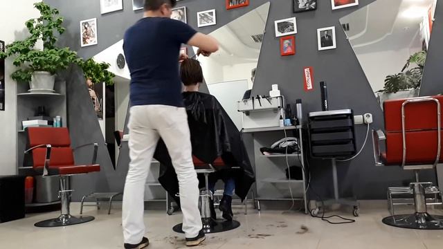 Режем натуральный блондин Стрижка полностью до конца ! смотреть онлайн