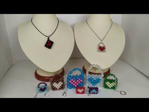 Украшения из бисера. 1часть. Брелок из бусин. Сердце. Мастер класс. Пошаговый МК для начинающих.