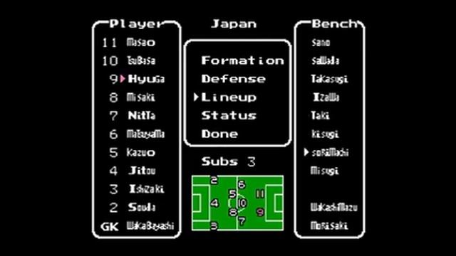NES / Dendy / Famicom - Captain Tsubasa Vol II . Game vs Germany смотреть онлайн