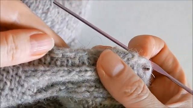 Женский жилет спицами Ч. 3 Обработка пройм, планка ложной кетлевкой в карман, отверстие для пуговиц