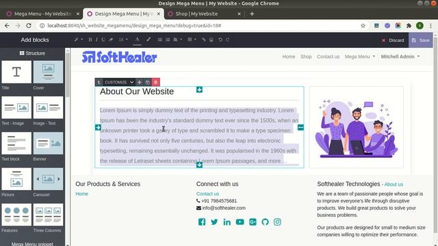 Website Dynamic Mega-Menu Odoo смотреть онлайн