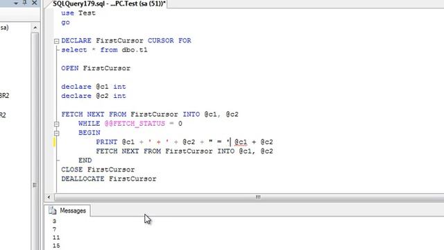 Chapter 22 - Section 01: SQL Server Cursors смотреть онлайн