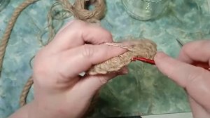 Крышки из джута и джутового каната для банок.