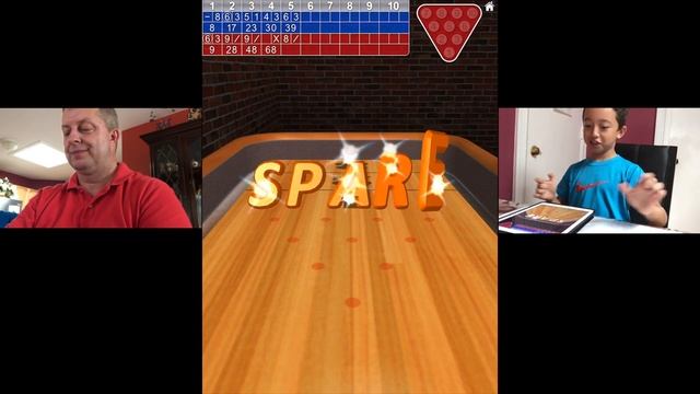 10 Pin Shuffle Bowling On IPAD IOS 2 Players ,10 Pin Shuffle Bowling ? Game Son Vs Dad