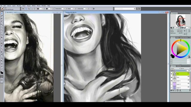 Цифровая живопись в corel painter / Speed painting смотреть онлайн