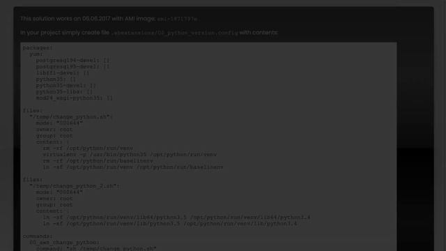 Elastic beanstalk require python 3.5 смотреть онлайн