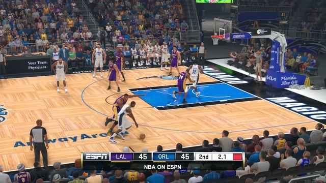 Kobe Bryant vs Dwight Howard | LAKERS vs MAGIC | Ultra Modded NBA 2K Realistic Gameplay смотреть онлайн