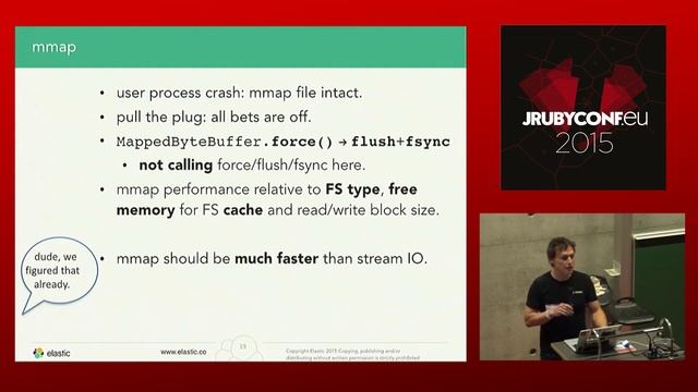 JRuby EU 2015 - JRuby File IO Using MMAP by Colin Surprenant смотреть онлайн
