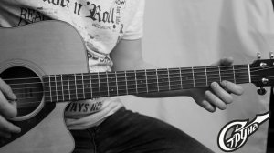 Едем в соседнее село на дискотеку на гитаре на одной струне + табулатура