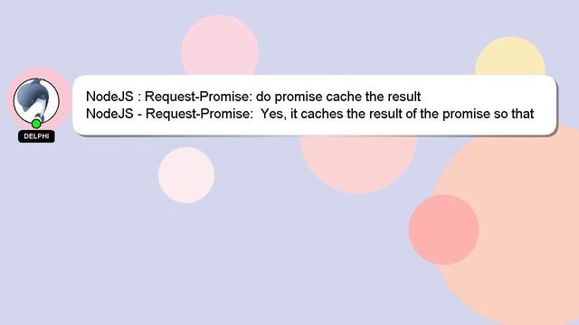 NodeJS : Request-Promise: do promise cache the result смотреть онлайн