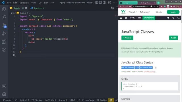 React Interview Questions - Class v/s ClassNames in React смотреть онлайн