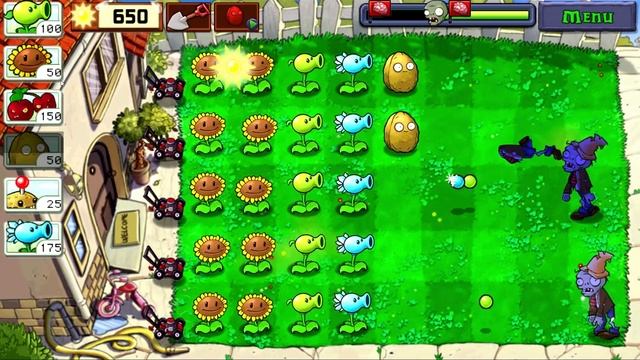 PVZ Front Lawn Day : No Lawnmowers Used смотреть онлайн