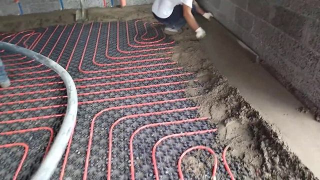 Полусухая стяжка теплого пола. смотреть онлайн