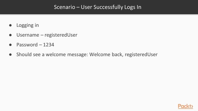 Beginning Selenium WebDriver Testing in Python : Scenario - Logging In | packtpub.com смотреть онлайн