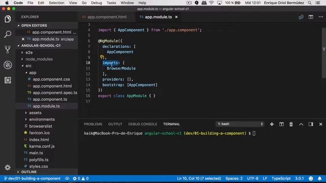 1.e - Estructura de una aplicación Angular смотреть онлайн
