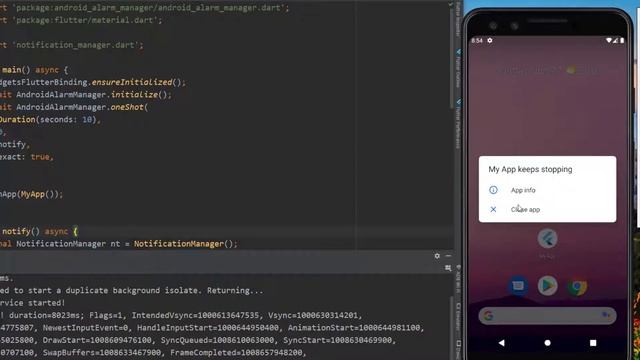 [Solved] Flutter android_alarm_manager/plus apps keep stopping when app is killed смотреть онлайн