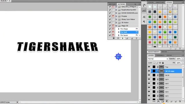 Photoshop 3d Action نص ثلاثى الابعاد بالفوتوشوب.wmv смотреть онлайн