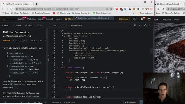 LeetCode 1261. Find Elements in a Contaminated Binary Tree Solution Explained - Java смотреть онлайн
