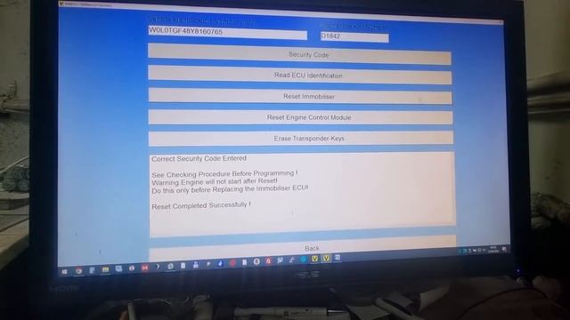 OPEL Z18XE SIMTEC 71 OPCOM Immobilizer Programowanie