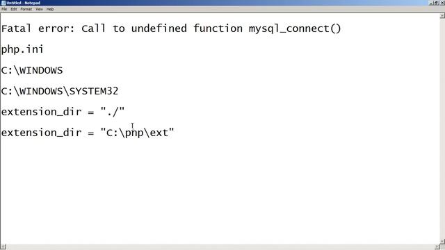 Fatal error Call to undefined function mysql_connect().avi смотреть онлайн