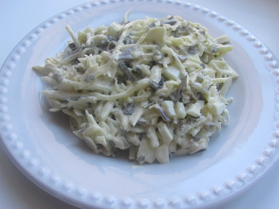 ОЧЕНЬ ВКУСНЫЙ САЛАТ С МОРСКОЙ И БЕЛОКОЧАННОЙ КАПУСТОЙ! смотреть онлайн