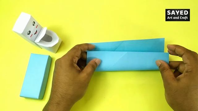 How To Make An Origami Toilet | DIY Miniature Easy Paper Toilet For Dollhouse Bathroom | Barbie Dol