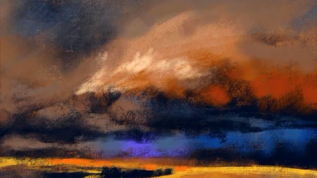 Гроза в поле • Procreate • thunderstorm at the field смотреть онлайн