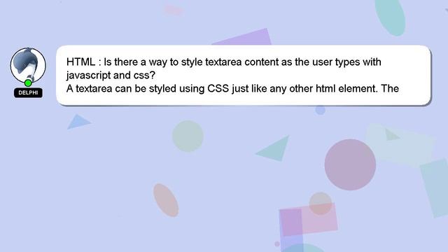 HTML : Is there a way to style textarea content as the user types with javascript and css? смотреть онлайн
