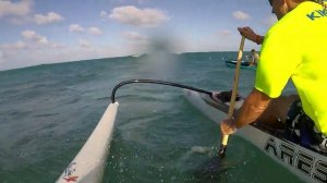 Surfing OC1 at Kailua Beach, Kailua, Hawaii