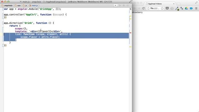 Egghead.io - AngularJS - Isolate Scope "@" смотреть онлайн