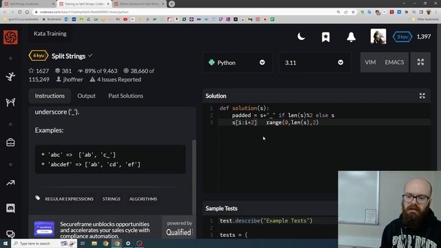 CodeWars: Split Strings смотреть онлайн