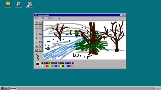 Windows 95 PowerPoint Paint Test смотреть онлайн
