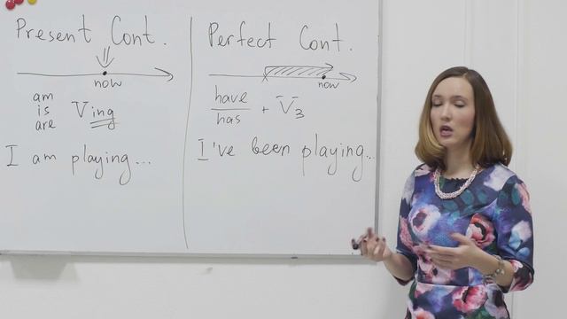 Difference between Present Continuous and Perfect Continuous. смотреть онлайн