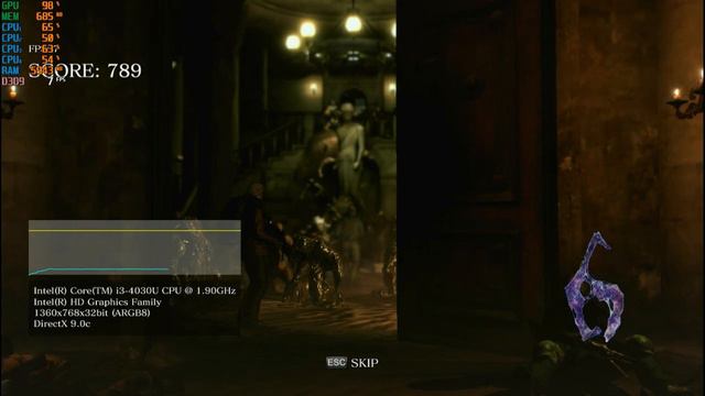 I3-4030U+HD Graphics 4400-Resident Evil 6 Benchmark