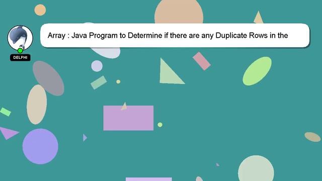 Array : Java Program to Determine if there are any Duplicate Rows in the Matrix of a 2-Dimensional смотреть онлайн