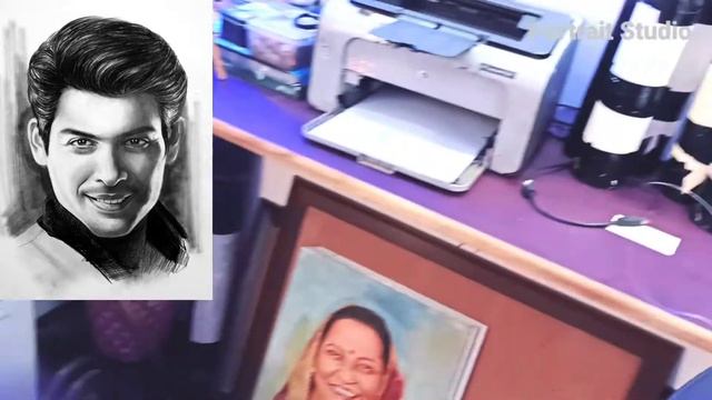 Drawing Portrait Making Without Grid Method, Sidharth Shukla, Portrait Tracing, Trace Kaise Kare смотреть онлайн