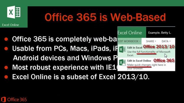 Office 365 - Excel Online vs Desktop Client Excel смотреть онлайн